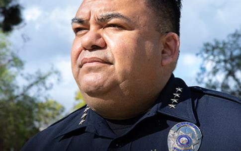 Chief Fernando Solorzano looking forward
