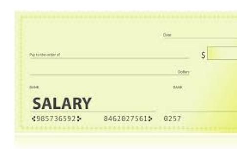 A check says salary