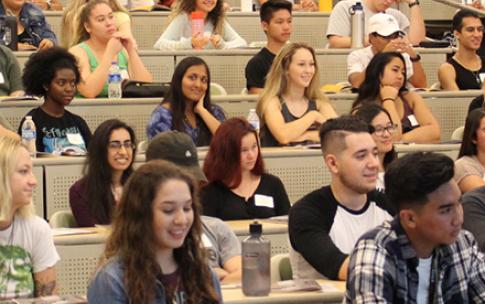 students in a lecture hall