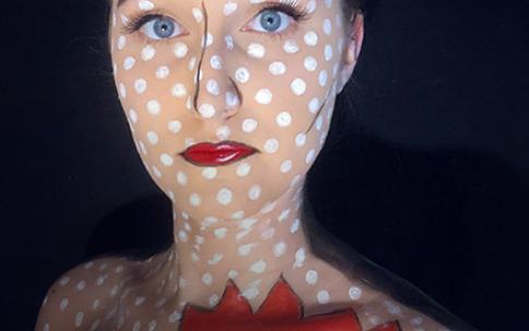 theatrical makeup students