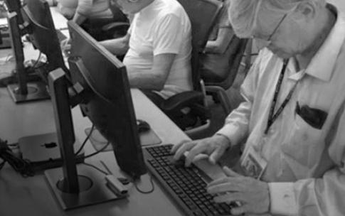 OLLI members working on computers