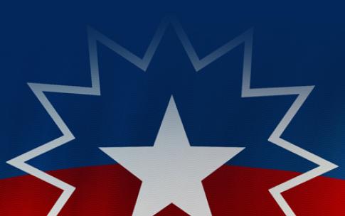 Red, white and blue Juneteenth flag