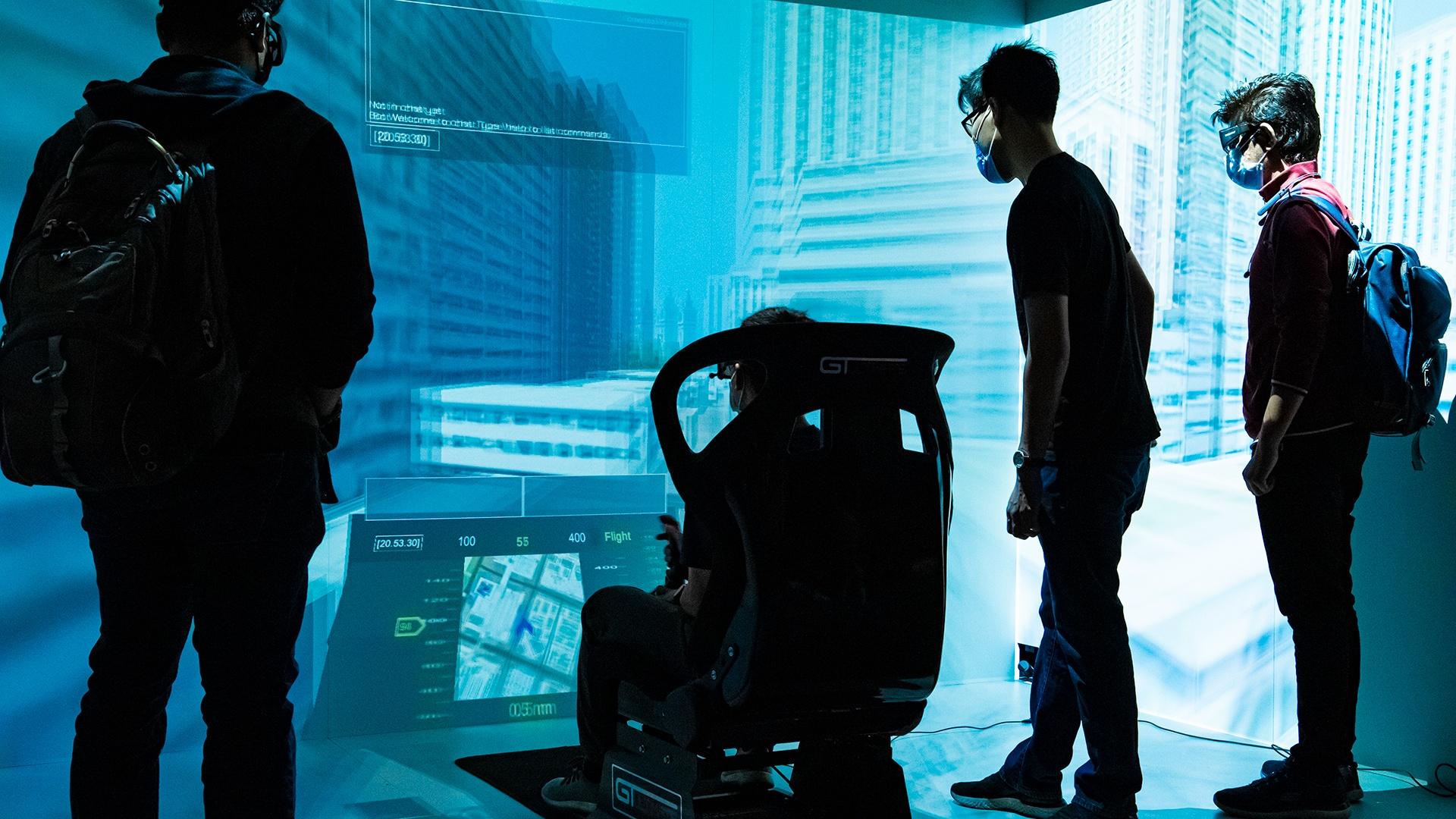 Research students in the lab