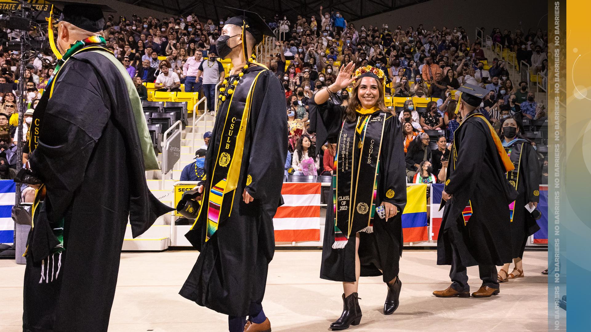 Commencement photo of students