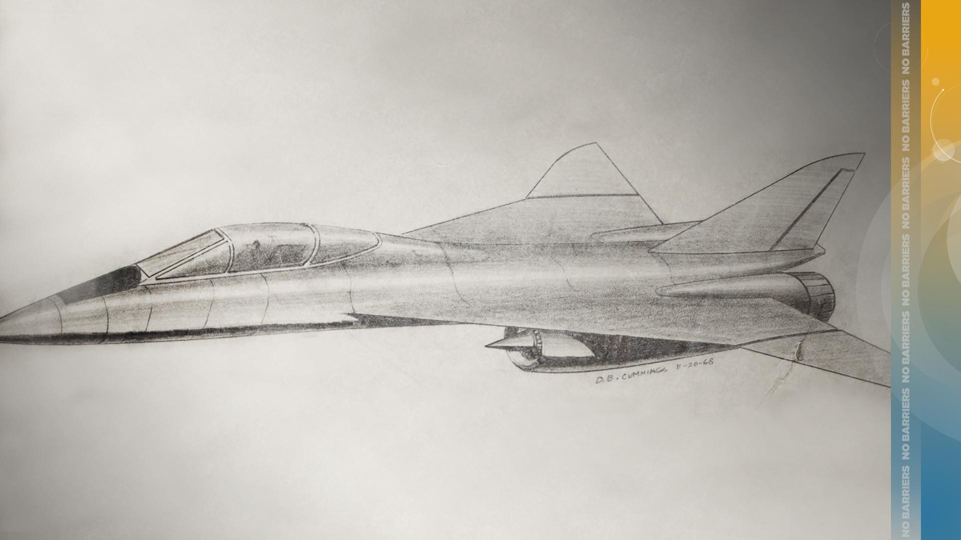 Sketch of fighter plane
