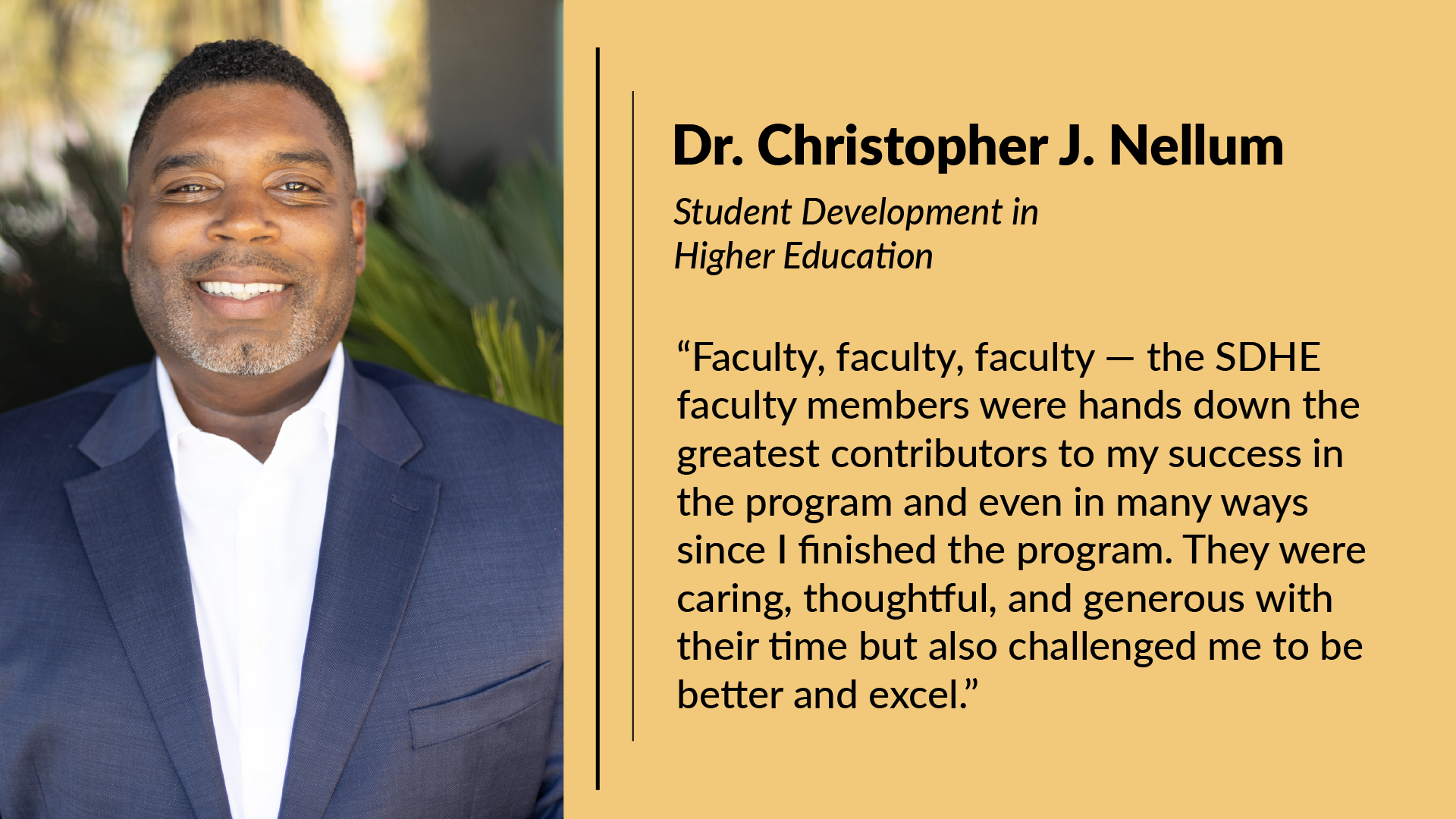 Dr. Christopher J. Nellum Testimonial