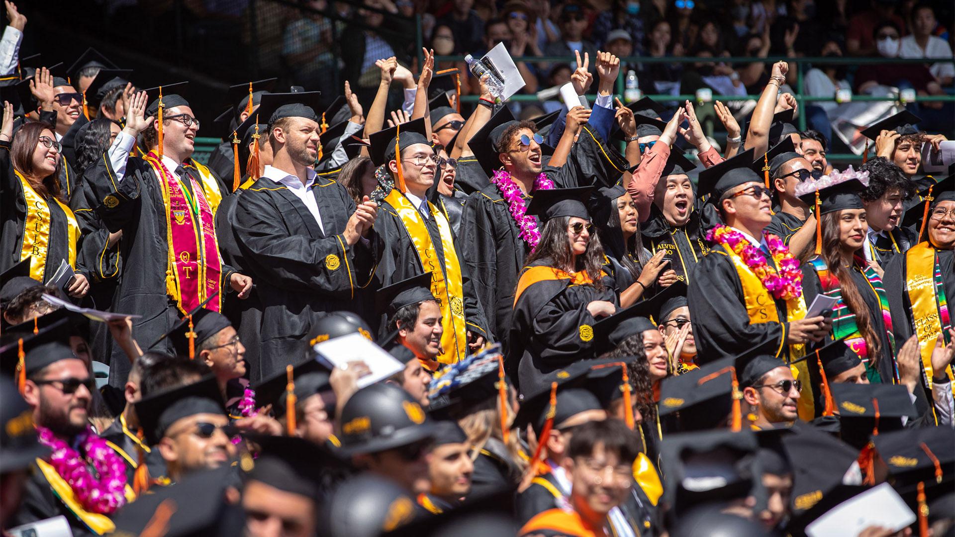 CSULB Graduates at Angel Stadium