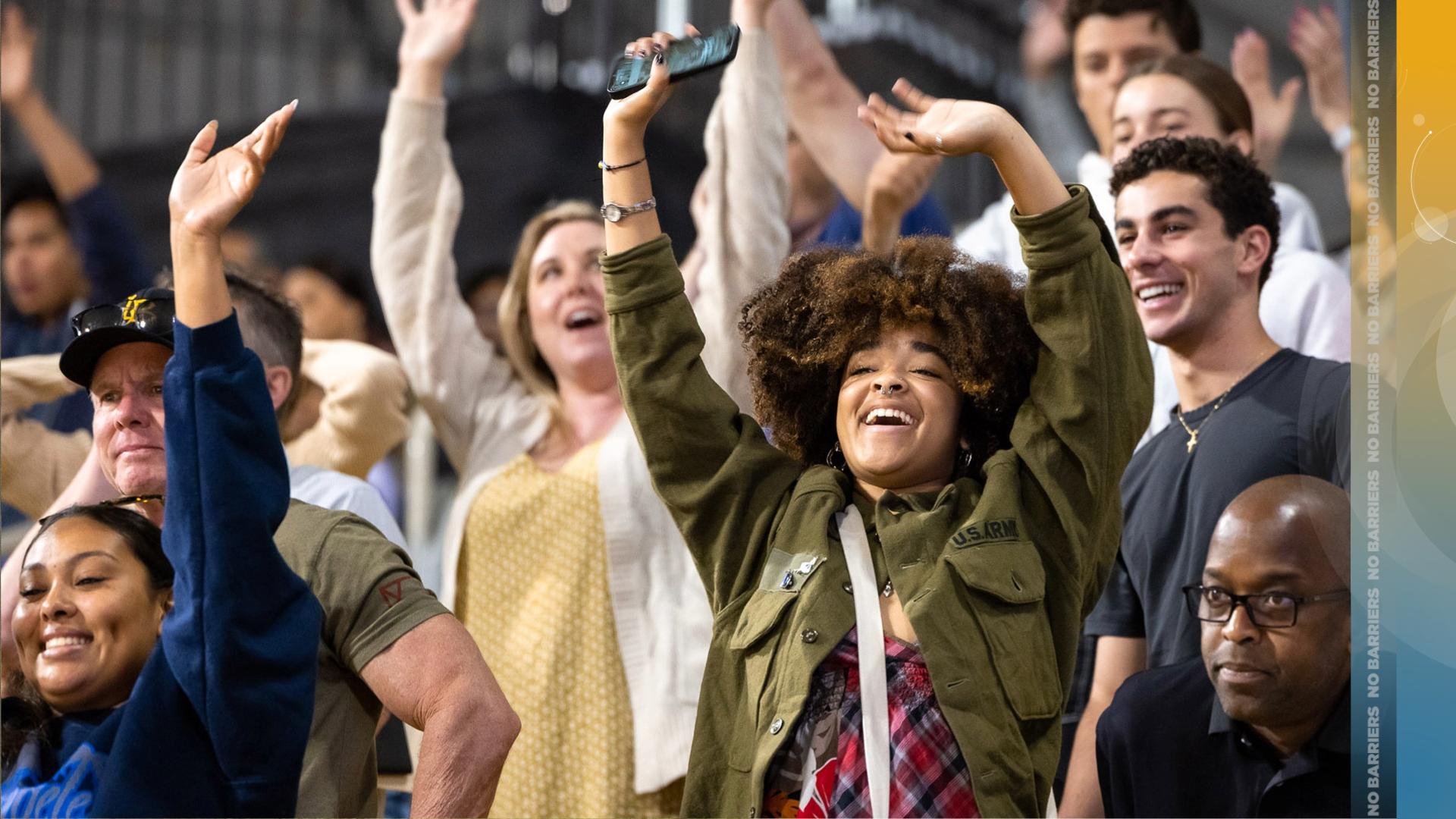 CSULB students celebrating during graduation