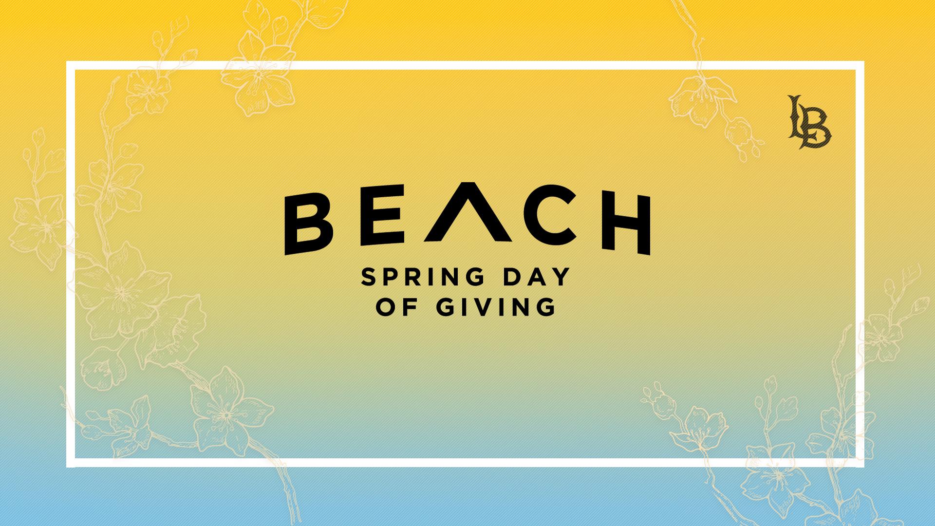 Beach Spring Day of Giving graphic