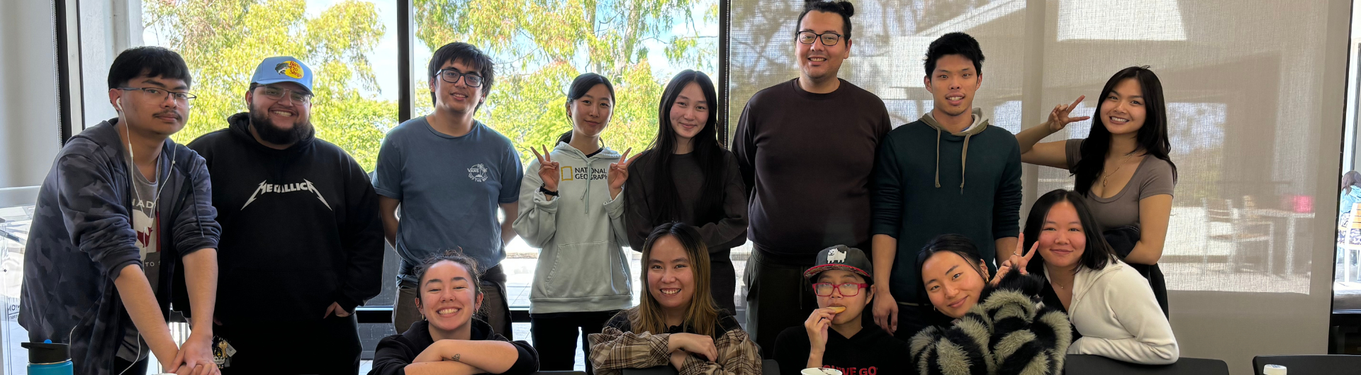 Group of AAPI students together after an art activity
