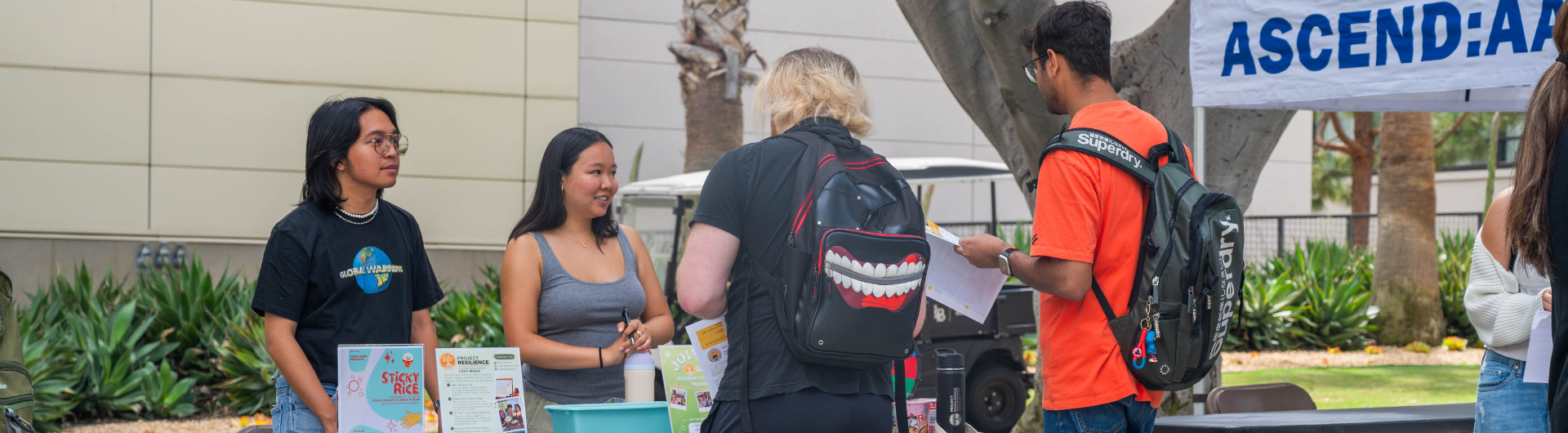 Students tabling at outreach event