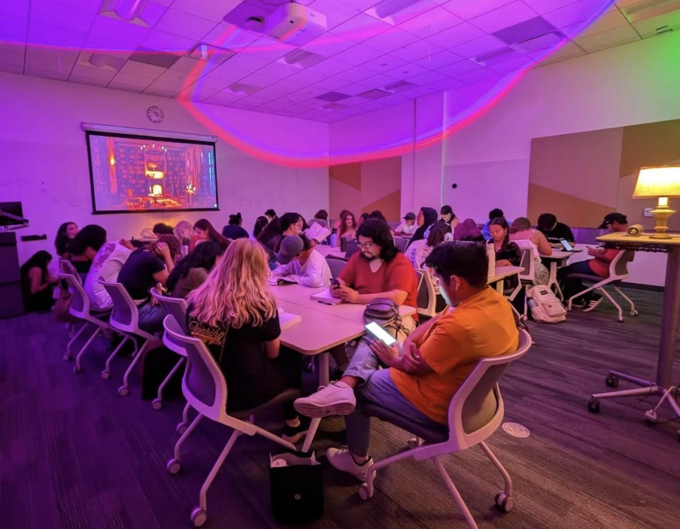 purple room of students