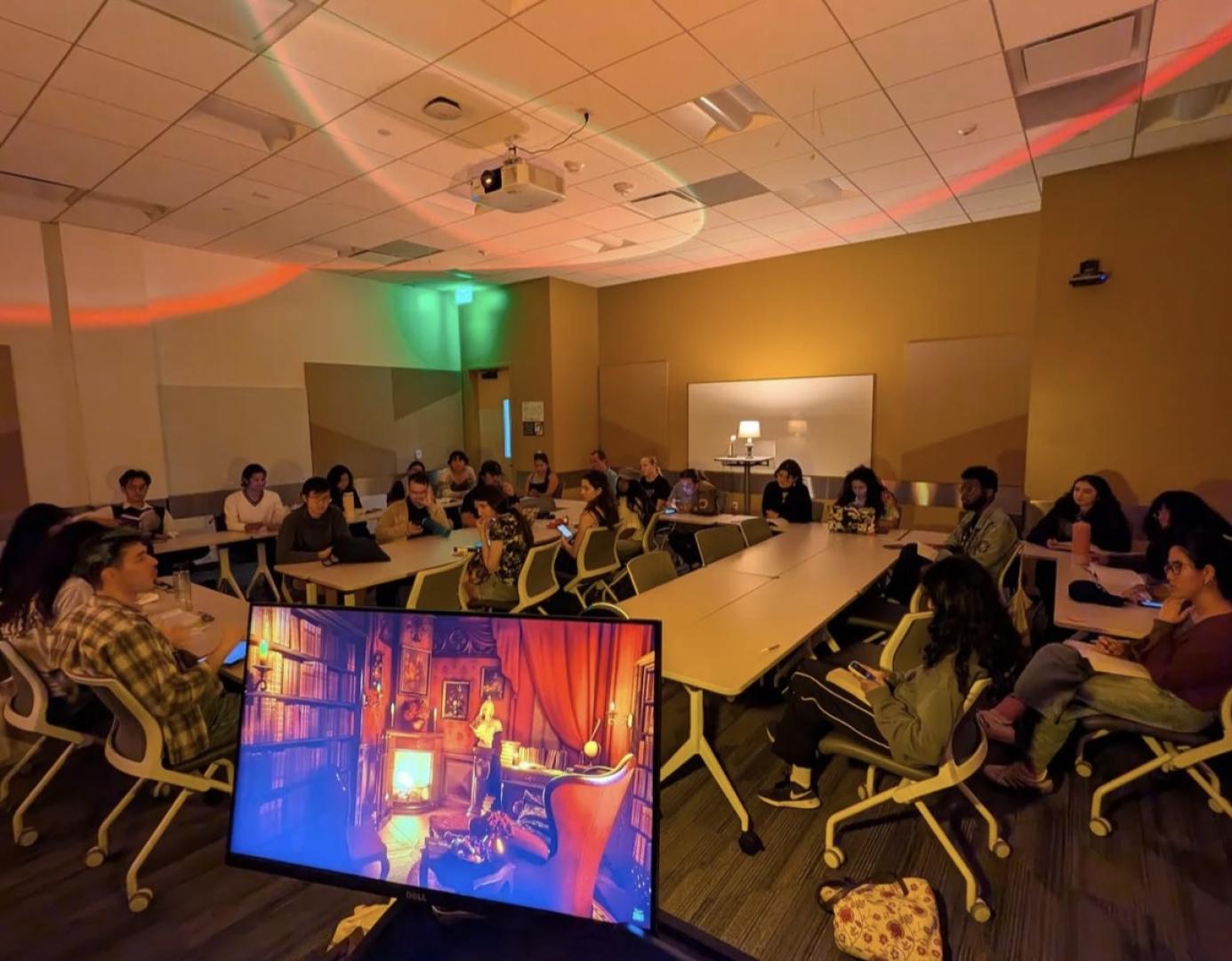 yellow room of students