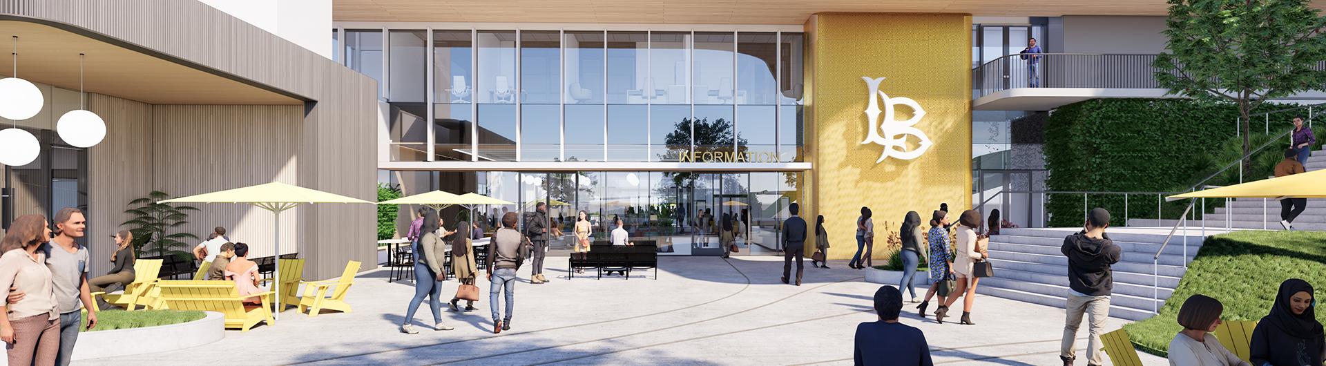 rendering of student union