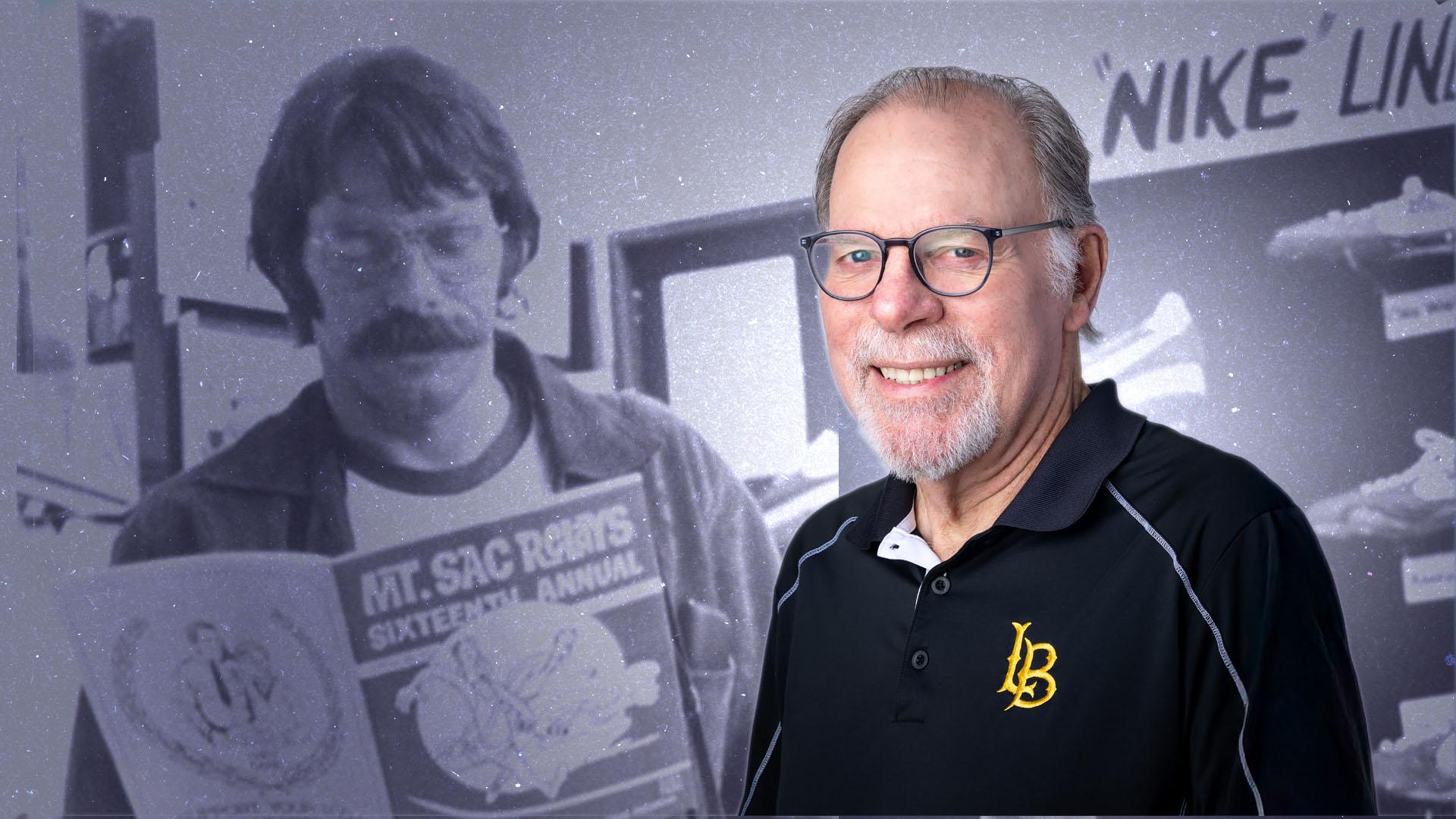 A recent and archival photo of CSULB alumnus L. Nelson Farris