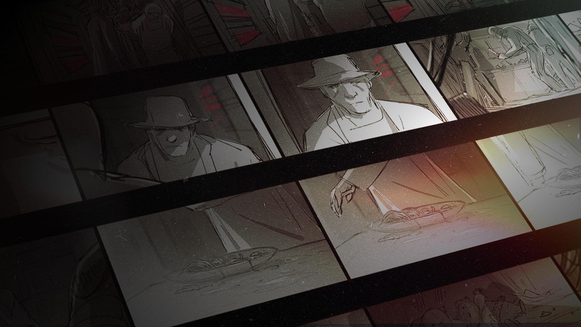 A storyboard by Jennifer Yuh Nelson