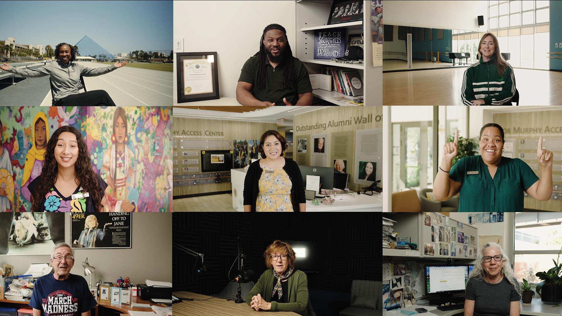 Nine members of the CSULB faculty and staff