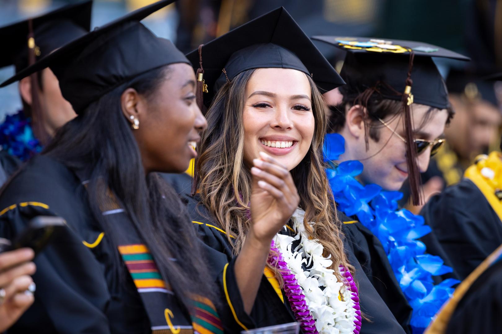 CSULB graduates celebrating at commencement