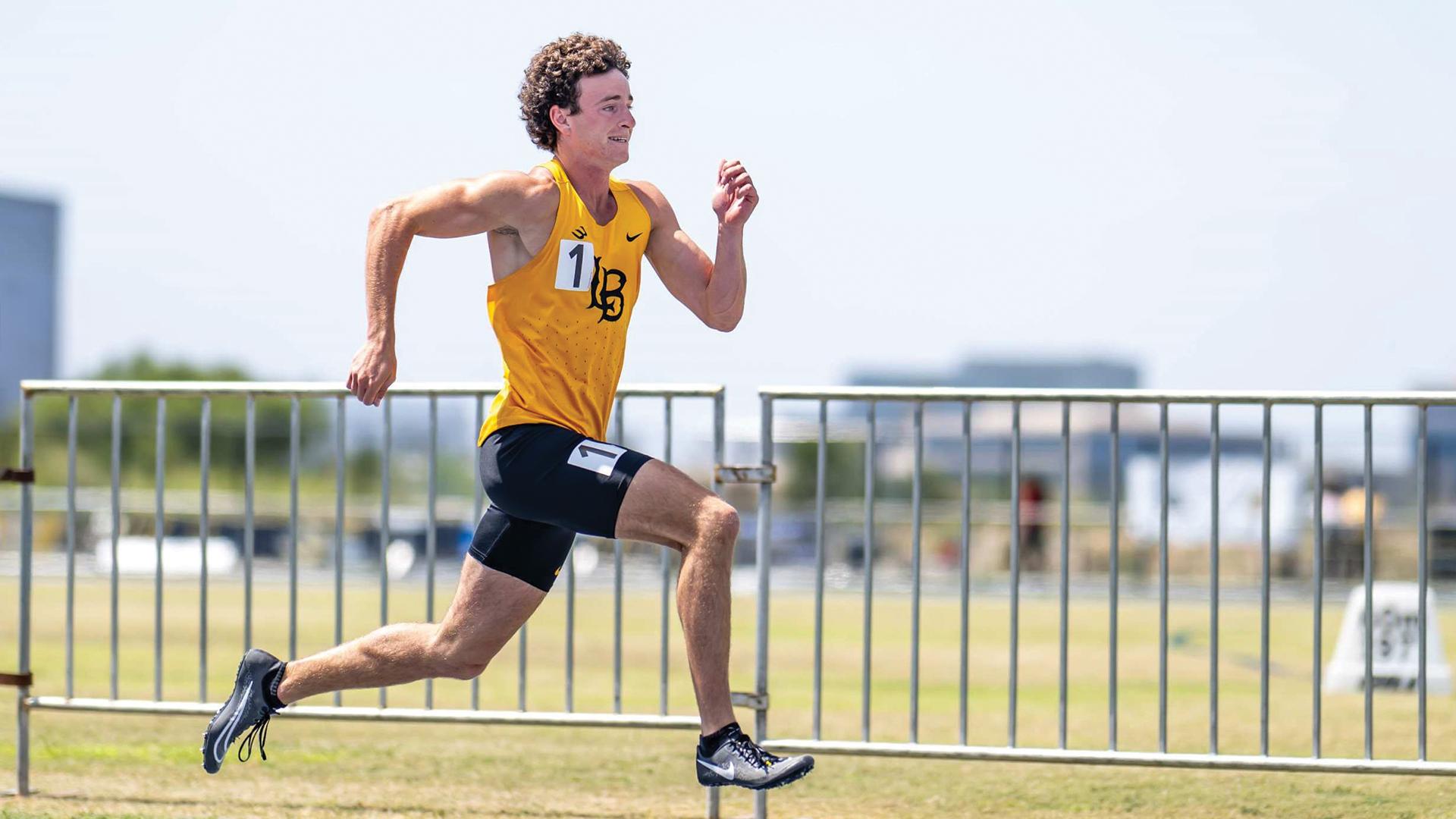 Ryan Gregory running at the Big West Championships. Courtesy of Long Beach State Athletics