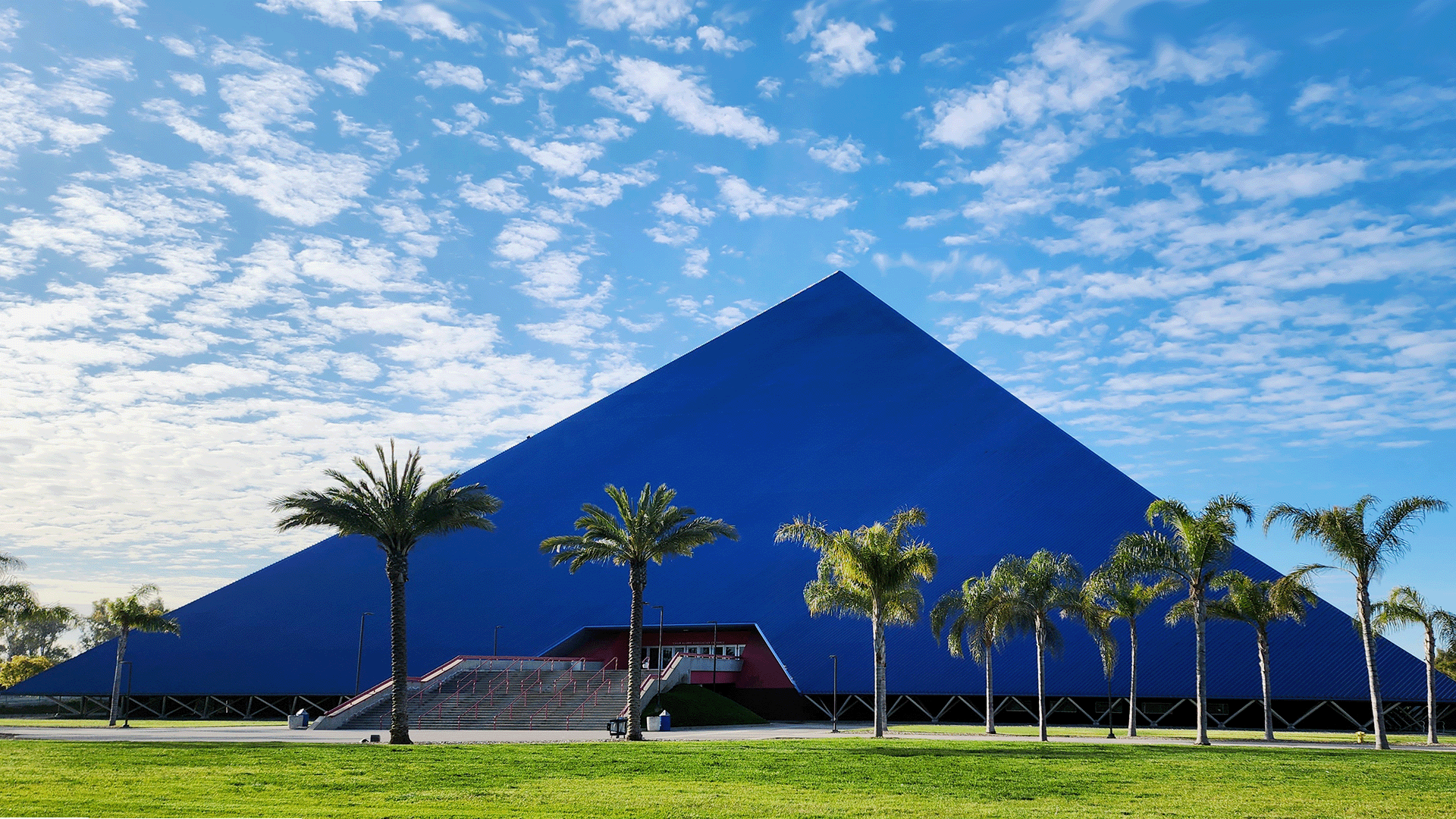 Pyramid with clouds