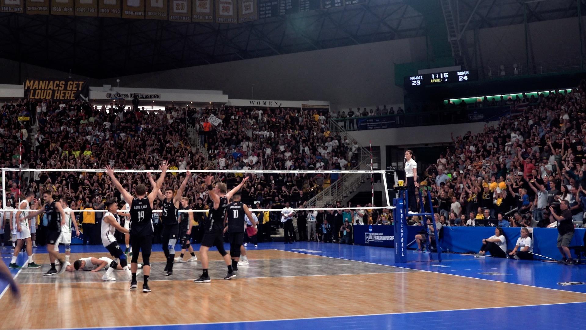 Volleyball team wins the National Championship.