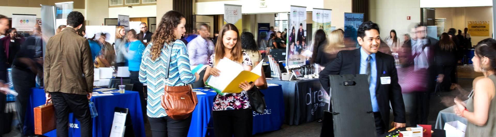 A busy job fair