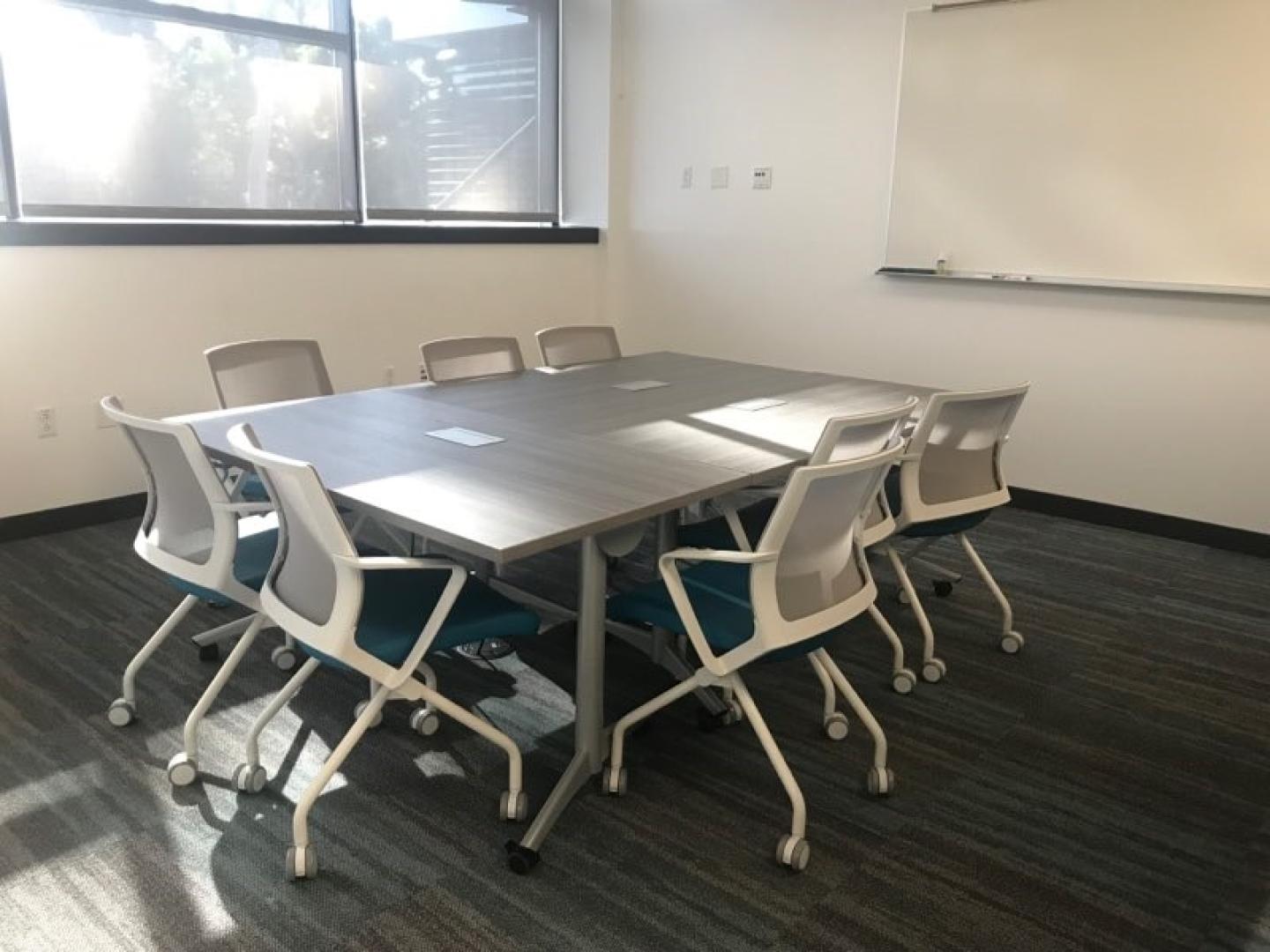 Beach Academic Resource Center Study Area A contains tables and 8 chairs.