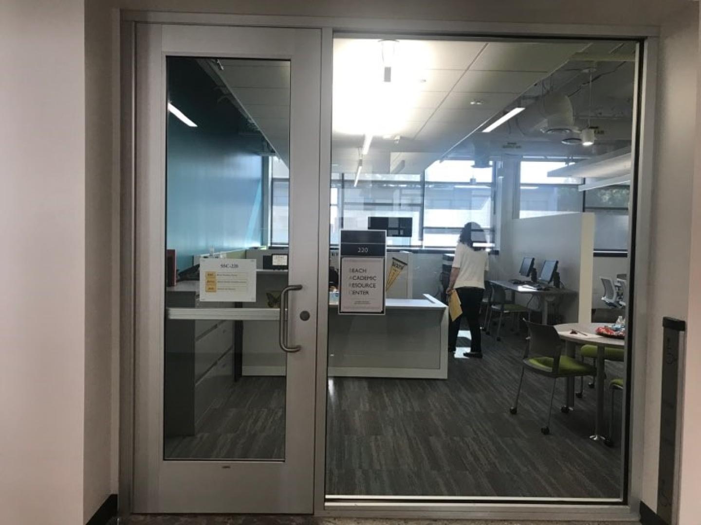 Beach Academic Resource Center Front Door.