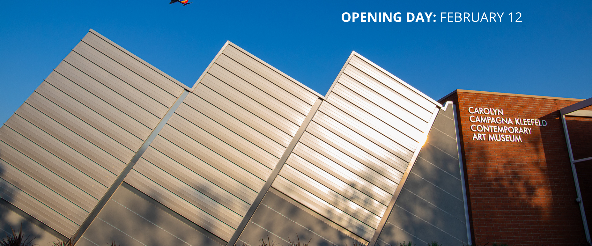Carolyn Campagna Kleefeld Contemporary Art Museum exterior taken from Patron's Plaza. Photo by Tatiana Mata