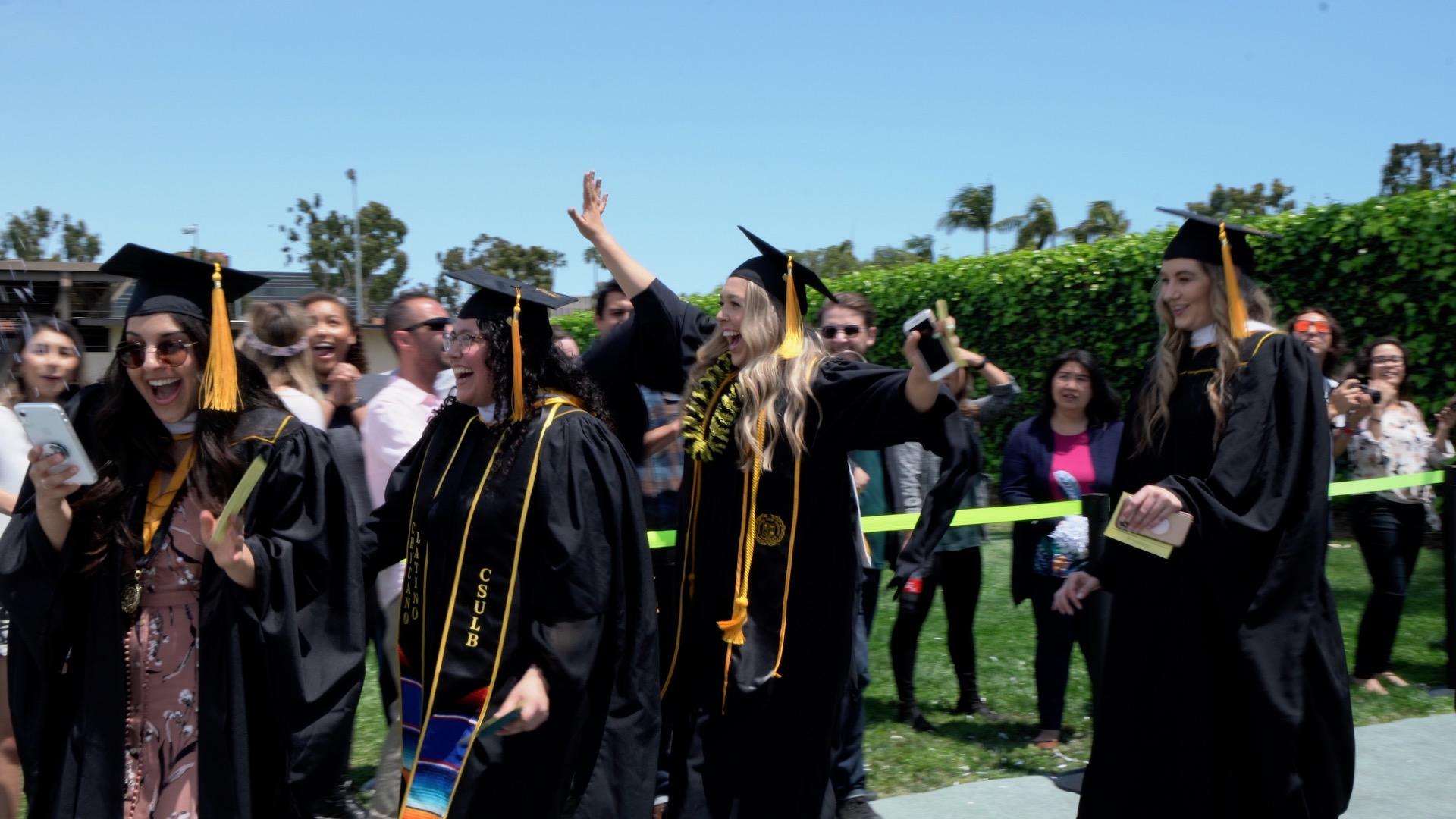 Class of  2019 Graduates walking