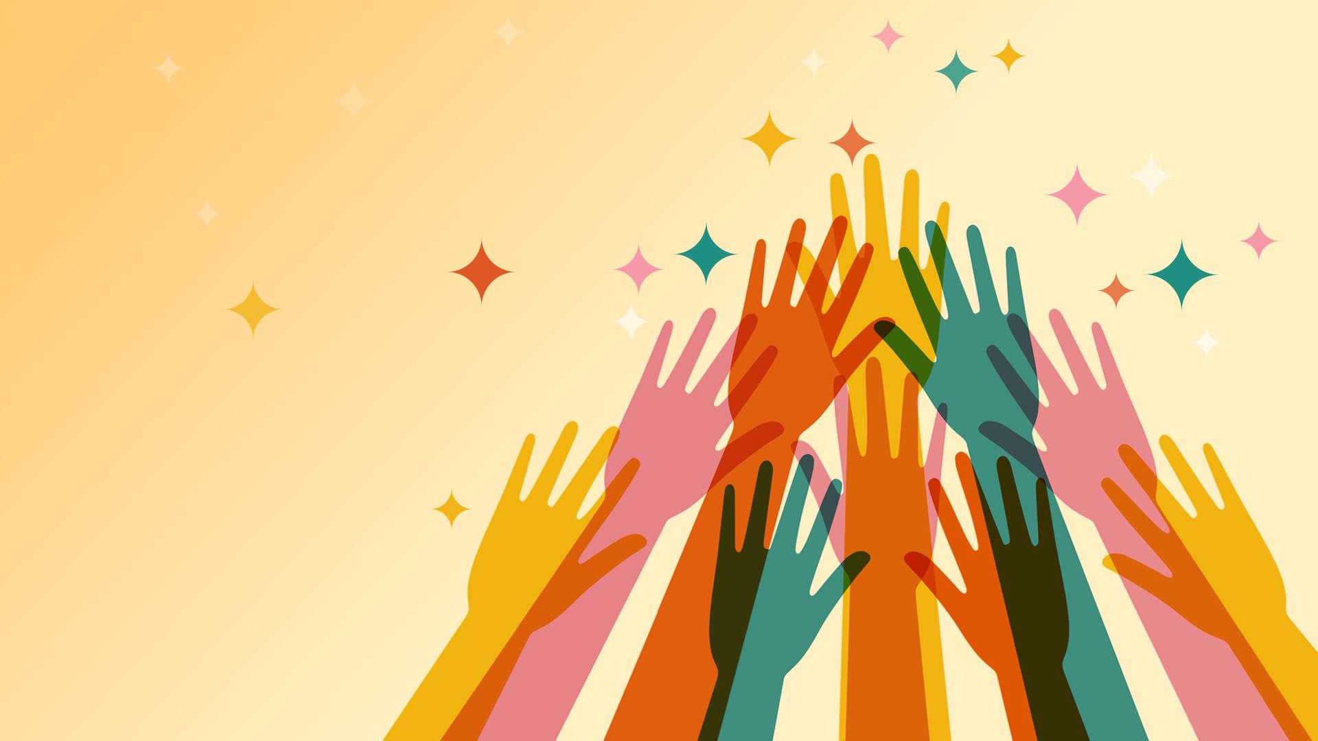 cultural welcomes illustration of hands