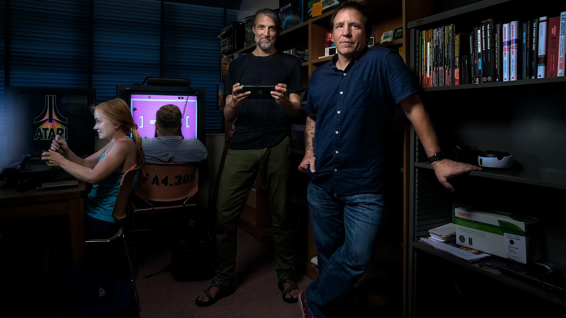  lecturers Jeffrey Lawler and Sean Smith teach with video games