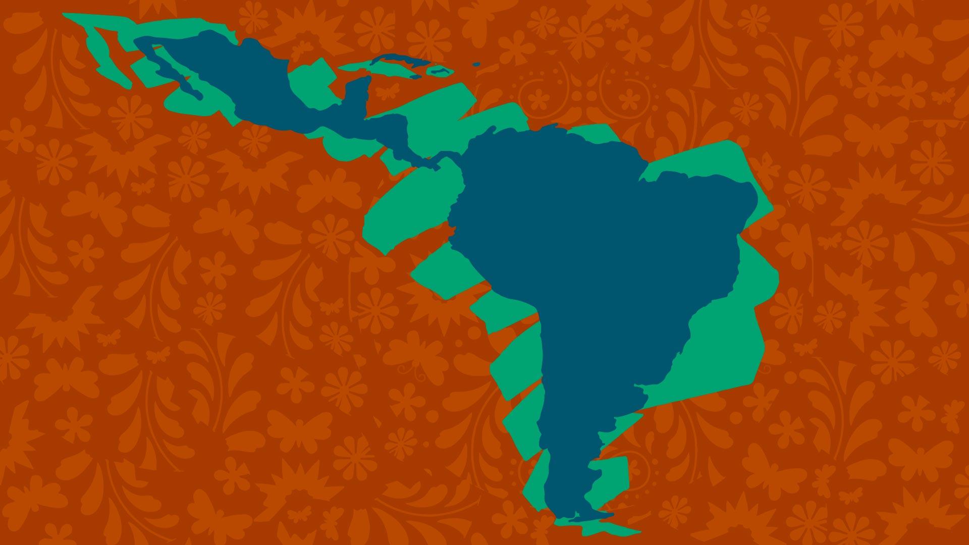 Illustration of Central and South Americas