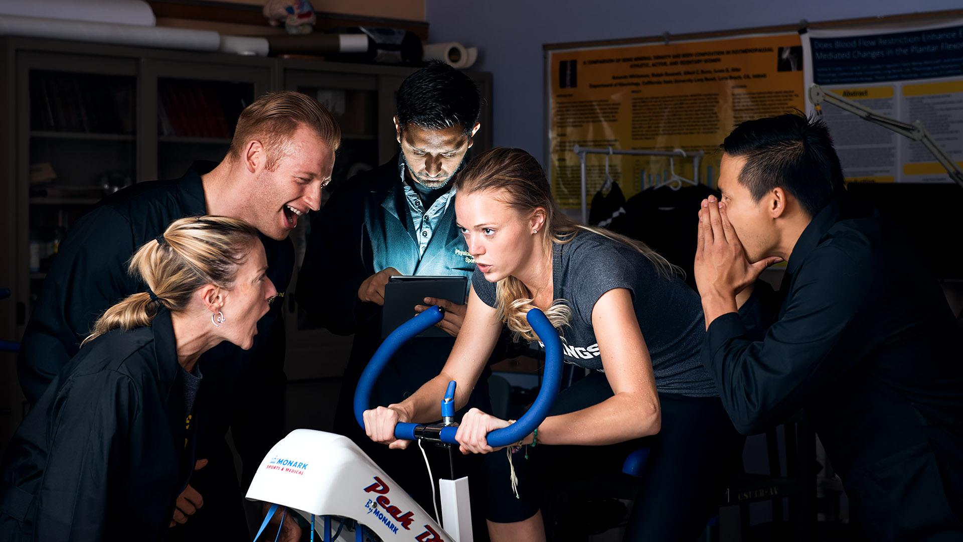 Kinesiology students work with Kings