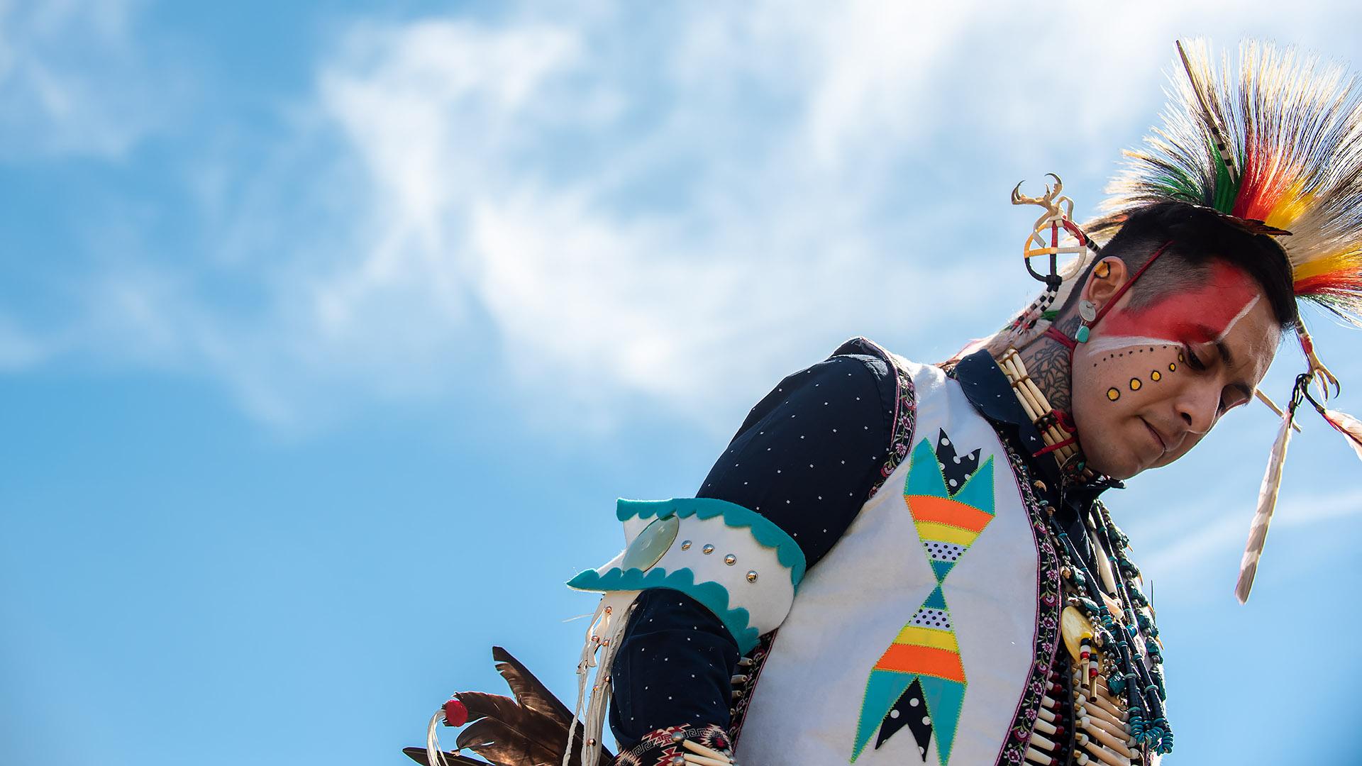 American Indian dancer