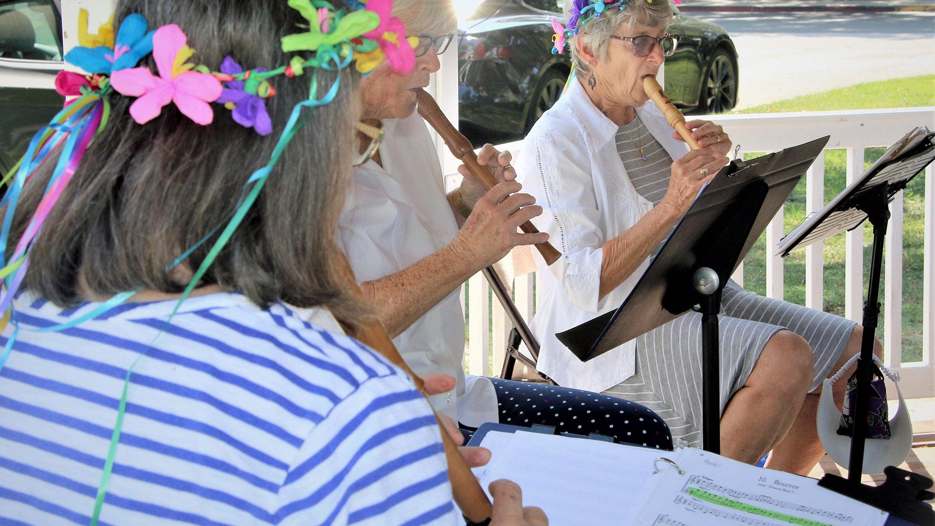 OLLI members playing recorders