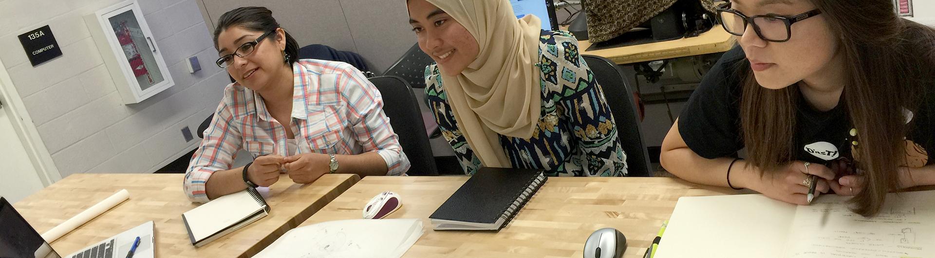 Interior Design students during collaborative sessions