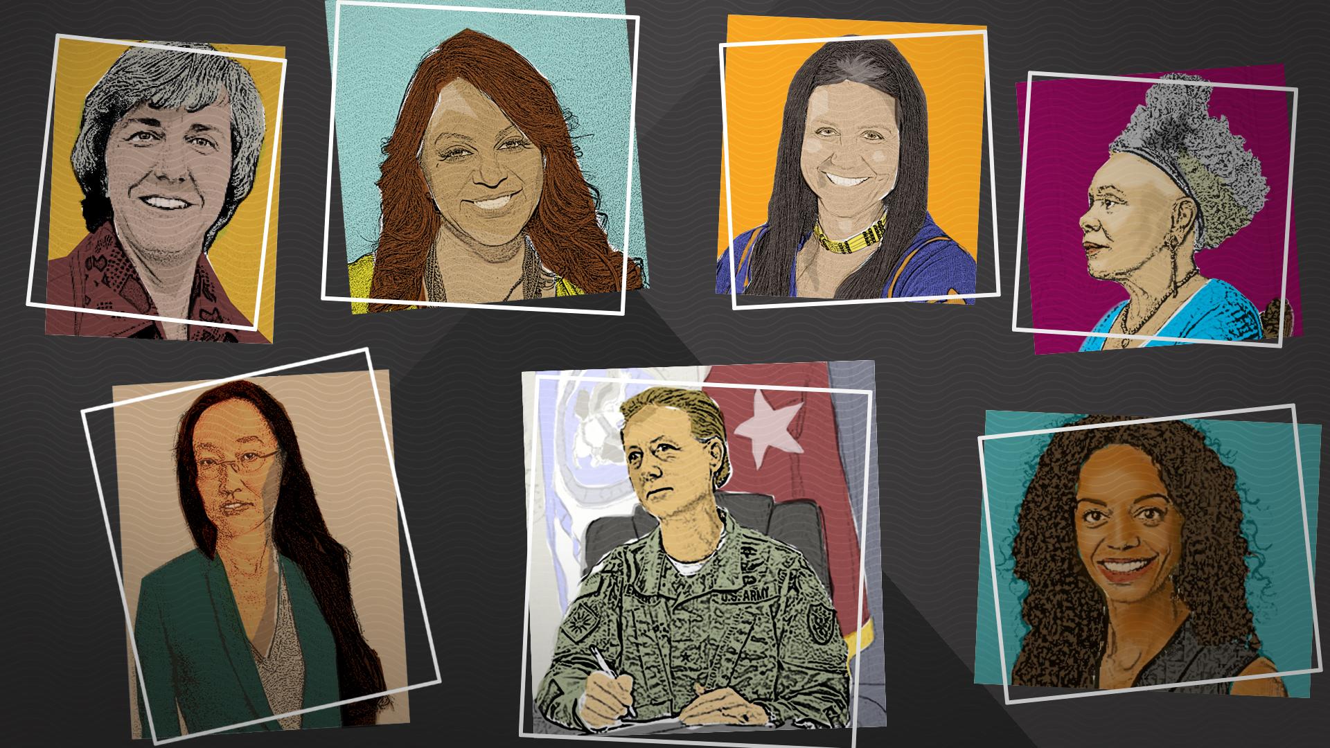 illustration of csulb women