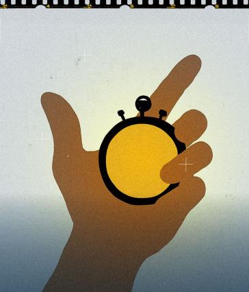 animated hand holding a stopwatch