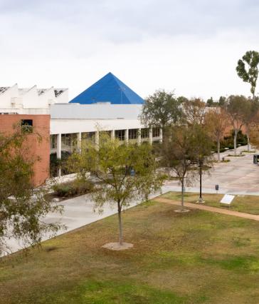 campus with Pyramid in background