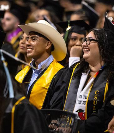 Latino student wearing cowboy hat