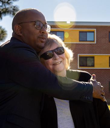 Mayor Rex Richardson and President Jane Conoley