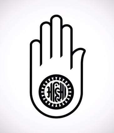 Jain hand symbol