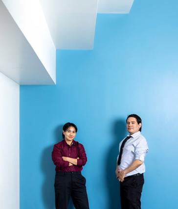 2024 Sunstone Innovation Challenge Winners Stacey and Antonio Alvarado standing in front of a blue wall