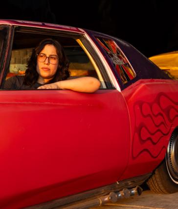 Jacqueline Valenzuela in her Eldorado Cadillac