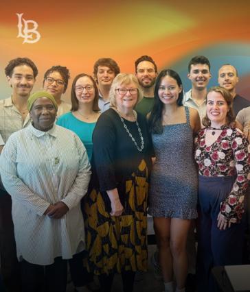 Students in The Beach Pluralism Project with President Conoley