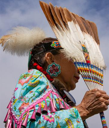 An American Indian woman at the CSULB Pow Wow