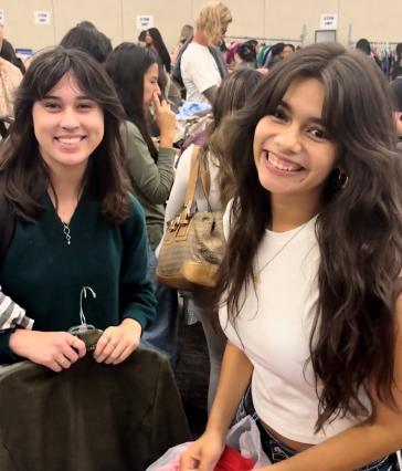 COB Closet event people trying on clothing