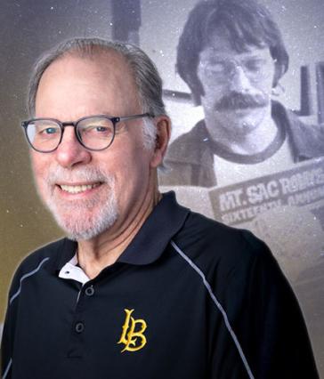 A recent and historic photo of alumnus L. Nelson Farris