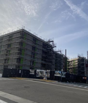 La Playa Residential Hall construction